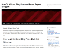 Tablet Screenshot of howtowriteablogpost.com